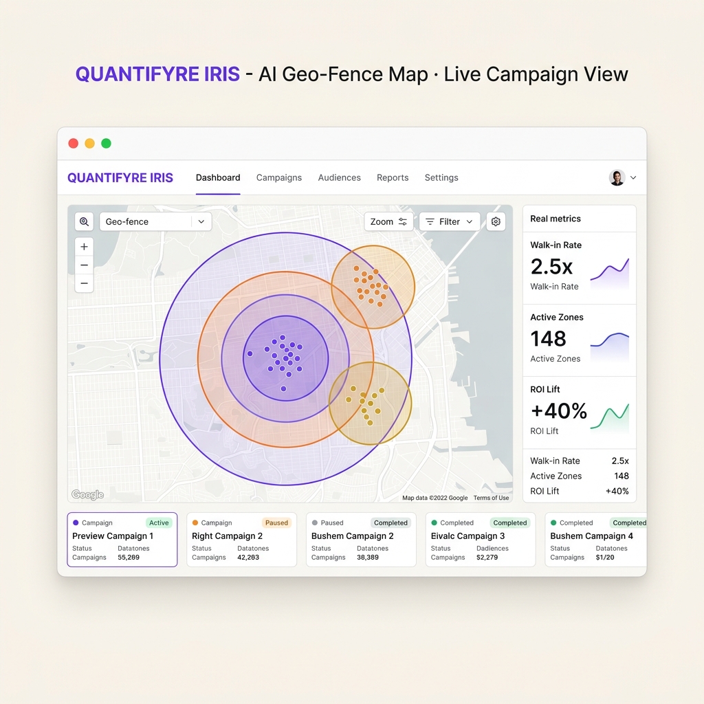 AI Geo-Fence Map · Live Campaign View